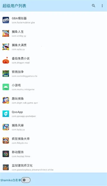 �����û��б�root����